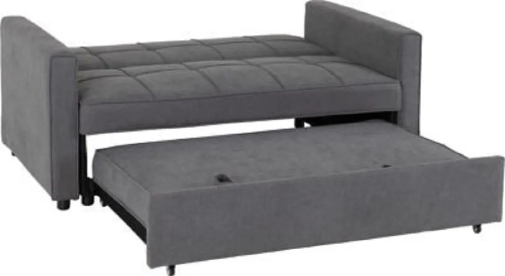 Ascot Dark Grey 3 Seater Fabric Sofa Bed